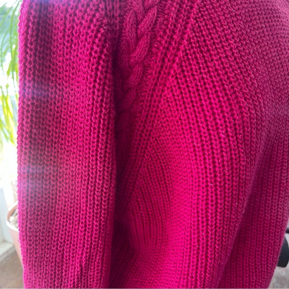 Vintage Women's Crew Neck Sweater - Pink - Picture 2 of 11